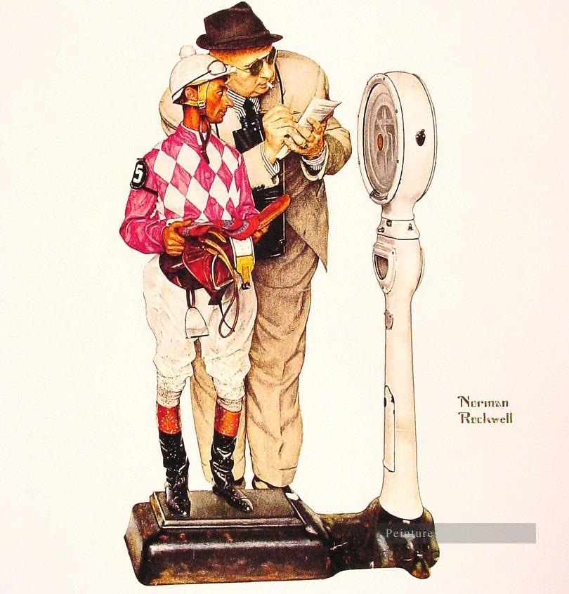 1958年の体重測定 ノーマン・ロックウェル油絵